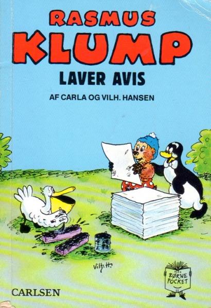 Buch Kinderbuch DÄNISCH - Rasmus Klump Laver Avis - Petzi Mini Format A6